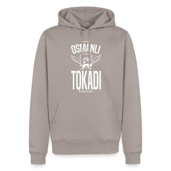OSMANLI SLAP-OSMANLI TOKADI - Männer Premium Bio Hoodie - Taupe - Vorne - Nico (187cm)