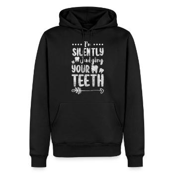 Zähne Berufung Zahnspange Zahnpasta - Männer Premium Bio Hoodie - Schwarz - Vorne - Nico (187cm)