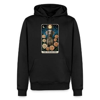 Weimaraner - Männer Premium Bio Hoodie - Schwarz - Vorne - Nico (187cm)