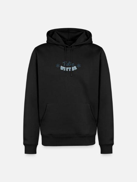 Hello Winter - Winter Welcome - Men’s Premium Organic Hoodie - black
