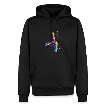 Gymnastics Girls – Colorful and powerful - Men’s Premium Organic Hoodie - black - Front - Nico (187cm)
