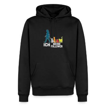 Me & My Followers – Cat Humor Design - Men’s Premium Organic Hoodie - black - Front - Nico (187cm)