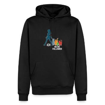 Me & My Followers – Cat Humor Design - Men’s Premium Organic Hoodie - black - Front - Nico (187cm)