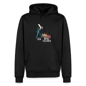 Me & My Followers – Cat Humor Design - Men’s Premium Organic Hoodie - black - Front - Nico (187cm)