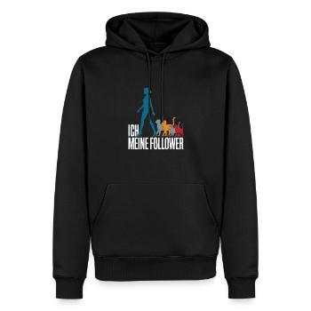 Me & My Followers – Cat Humor Design - Men’s Premium Organic Hoodie - black - Front - Nico (187cm)