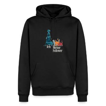 Me & My Followers – Cat Humor Design - Men’s Premium Organic Hoodie - black - Front - Nico (187cm)