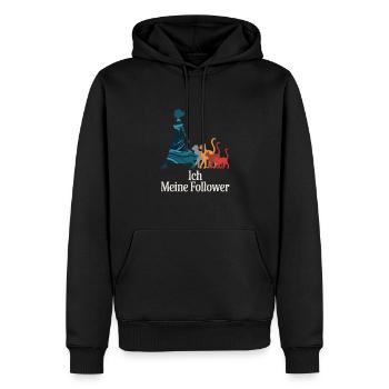 Me & My Followers – Cat Humor Design - Men’s Premium Organic Hoodie - black - Front - Nico (187cm)