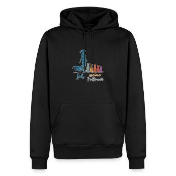 Me & My Followers – Cat Humor Design - Men’s Premium Organic Hoodie - black - Front - Nico (187cm)
