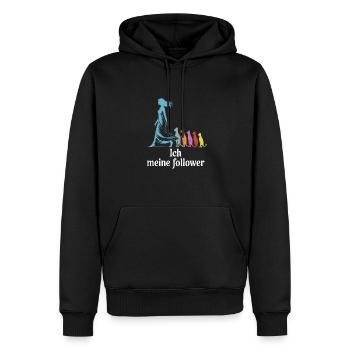 Me & My Followers – Cat Humor Design - Men’s Premium Organic Hoodie - black - Front - Nico (187cm)