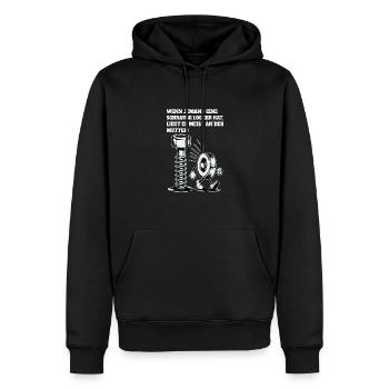 Wenn jemand eine Schraube locker hat Mutter Spruch - Männer Premium Bio Hoodie - Schwarz - Vorne - Nico (187cm)