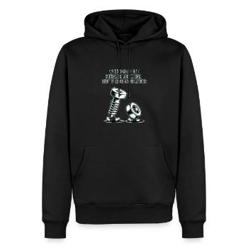 Wenn jemand eine Schraube locker hat Mutter Spruch - Männer Premium Bio Hoodie - Schwarz - Vorne - Nico (187cm)