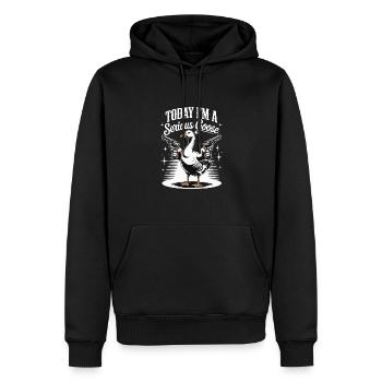 Aujourd’hui, je suis un Serious Goose Lustige Gans mit Pistole - Sweat à capuche Premium bio Homme - noir - Devant - Nico (187cm)