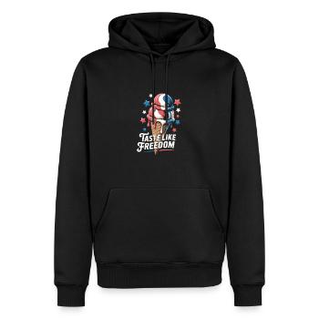 USA Cream for the 4th of July - Men’s Premium Organic Hoodie - black - Front - Nico (187cm)