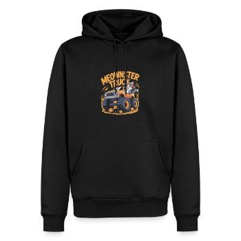 Meowster TruckCamion monstre Cat - Sweat à capuche Premium bio Homme - noir - Devant - Nico (187cm)