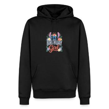 Fille d’anniversaire axolotl - Sweat à capuche Premium bio Homme - noir - Devant - Nico (187cm)