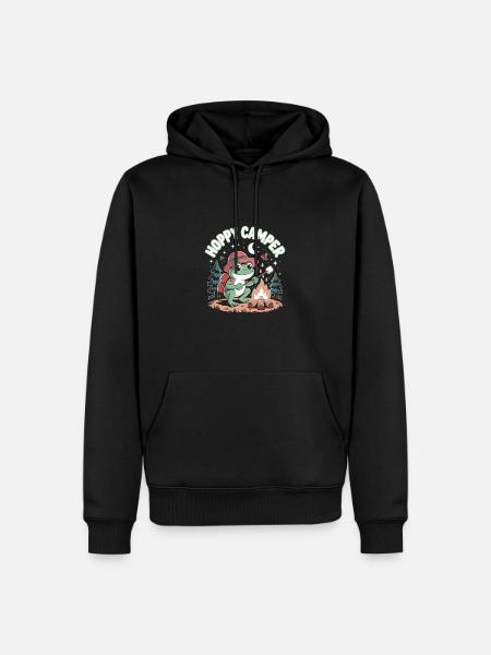 Hoppy Camper Camper Frog - Men’s Premium Organic Hoodie - black