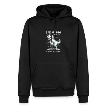 Error 404 costume not found dino - Männer Premium Bio Hoodie - Schwarz - Vorne - Nico (187cm)
