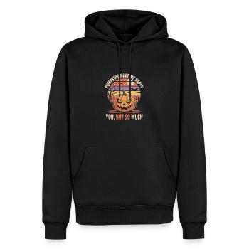 Lustiges Halloween Design mit Kürbis - Männer Premium Bio Hoodie - Schwarz - Vorne - Nico (187cm)