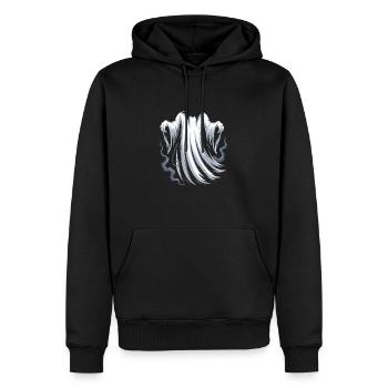 Déguisement de fantôme - Sweat à capuche Premium bio Homme - noir - Devant - Nico (187cm)