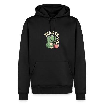 Lustiges Tee Design mit Tea rex - Männer Premium Bio Hoodie - Schwarz - Vorne - Nico (187cm)