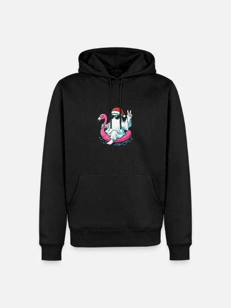 Funny Santa Claus Halloween Design - Men’s Premium Organic Hoodie - black