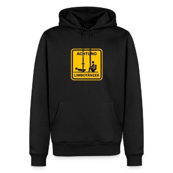 Achtung! Limbotänzer - Männer Premium Bio Hoodie - Schwarz - Vorne - Nico (187cm)