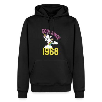 Cool seit 1968 Dabbing Katze 54. Geburtstag - Männer Premium Bio Hoodie - Schwarz - Vorne - Nico (187cm)