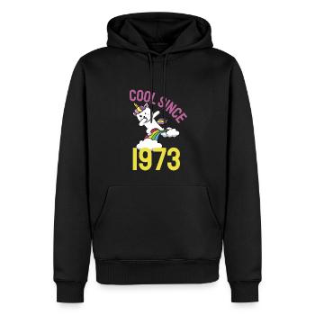Cool seit 1973 Dabbing Katze 49. Geburtstag - Männer Premium Bio Hoodie - Schwarz - Vorne - Nico (187cm)