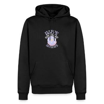 Joyeux anniversaire maman - Sweat à capuche Premium bio Homme - noir - Devant - Nico (187cm)