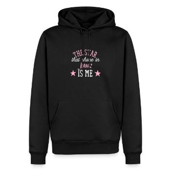 Les reines naissent en juin - Sweat à capuche Premium bio Homme - noir - Devant - Nico (187cm)