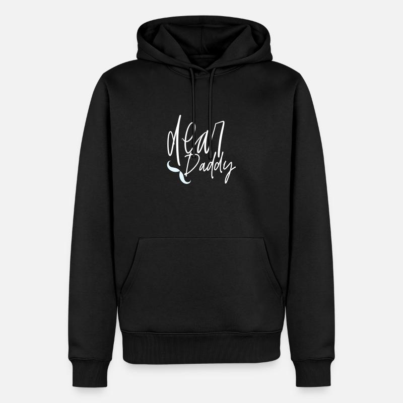 Dear daddy - Männer Premium Bio Hoodie - Schwarz