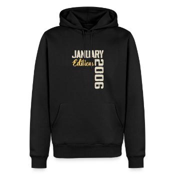 Cadeau D'anniversaire Nées En Janvier 2006 - 2006 - Sweat à capuche Premium bio Homme - noir - Devant - Nico (187cm)