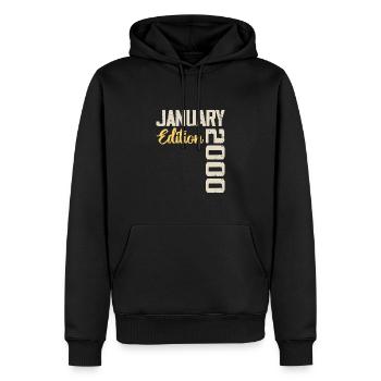 Geburtstagsgeschenk geboren im Januar 2000 - 2000 - Männer Premium Bio Hoodie - Schwarz - Vorne - Nico (187cm)