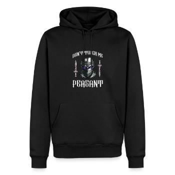 Don't Touch Me Bauern-Renaissance-Jahrmarkt-Festival - Männer Premium Bio Hoodie - Schwarz - Vorne - Nico (187cm)