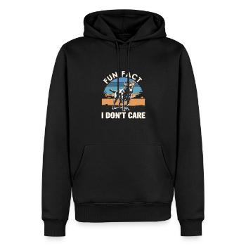 Design amusant du Labrador - Fait amusant Je m’en fiche - Sweat à capuche Premium bio Homme - noir - Devant - Nico (187cm)