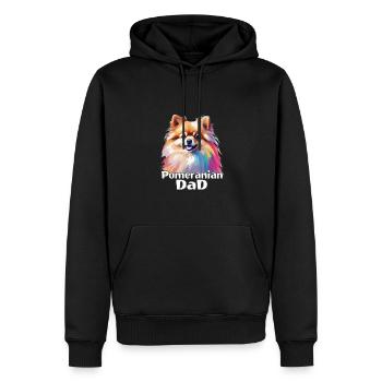 Lustiges Pomeranian Zwergspitz für Hundepapa Dad - Männer Premium Bio Hoodie - Schwarz - Vorne - Nico (187cm)