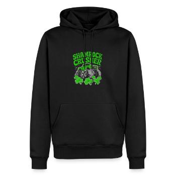 Skt Patricks Day Broyeur de trèfle - Sweat à capuche Premium bio Homme - noir - Devant - Nico (187cm)