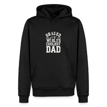 Le papa le plus cool pour les enseignants - Sweat à capuche Premium bio Homme - noir - Devant - Nico (187cm)