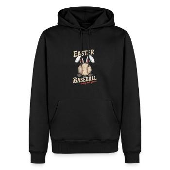 Baseball avec oreilles de lapin Conception de Pâques - Sweat à capuche Premium bio Homme - noir - Devant - Nico (187cm)