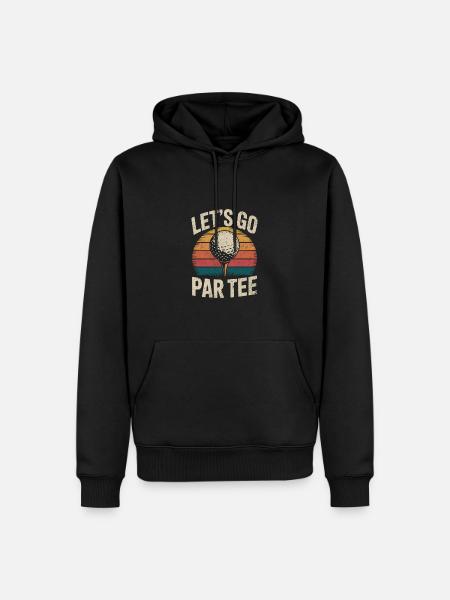 Par tee funny golf design - Men’s Premium Organic Hoodie - black