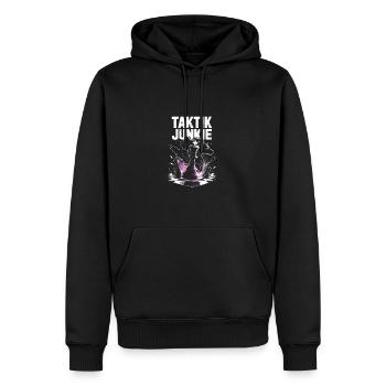 Tactics Junkie Conception d’échecs - Sweat à capuche Premium bio Homme - noir - Devant - Nico (187cm)