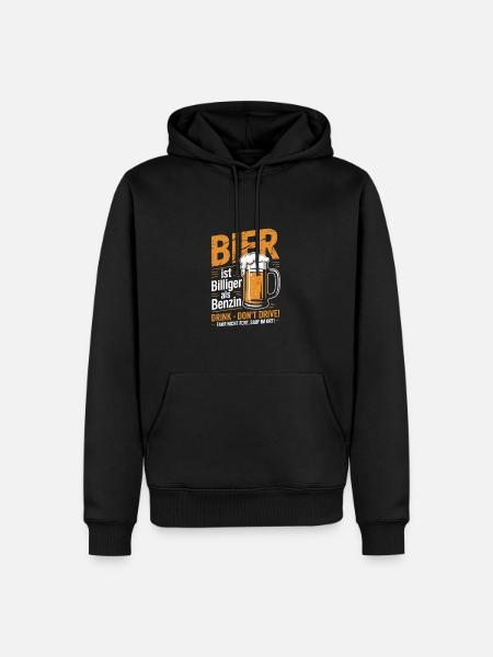 Funny beer design - Men’s Premium Organic Hoodie - black