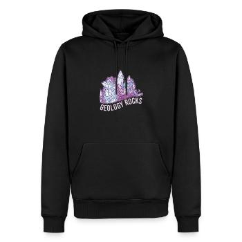 Gology Gologist Felsen Vintage Mineralien Sprüche - Männer Premium Bio Hoodie - Schwarz - Vorne - Nico (187cm)