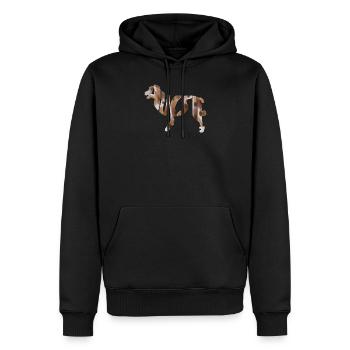 Australian Shepherd Aussie Silhouette - Männer Premium Bio Hoodie - Schwarz - Vorne - Nico (187cm)