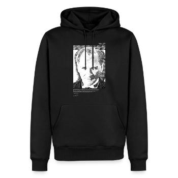 Atatürk Signature Mustafa Kemal Atatürk - Sweat à capuche Premium bio Homme - noir - Devant - Nico (187cm)