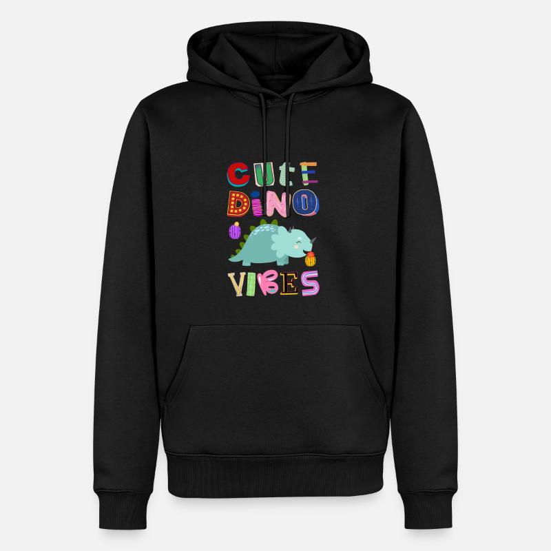 Mignon Dino Vibes n ° 1 - Sweat à capuche Premium bio Homme - noir