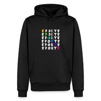 | sportive | de remise en forme | sportive coloré - Sweat à capuche Premium bio Homme - noir - Devant - Nico (187cm)