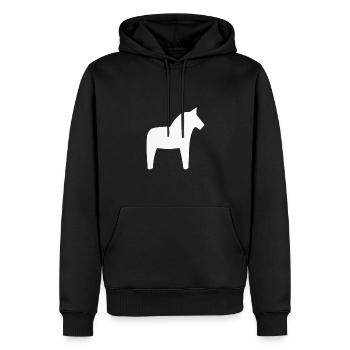 Dalahäst Horse Sweden - Men’s Premium Organic Hoodie - black - Front - Nico (187cm)