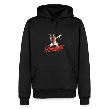 Coiffeur Coiffeur Cadeau Coiffeur Licorne Cheveux - Sweat à capuche Premium bio Homme - noir - Devant - Nico (187cm)