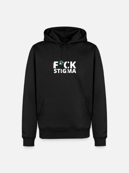 Scheiß Stigma! - Männer Premium Bio Hoodie - Schwarz